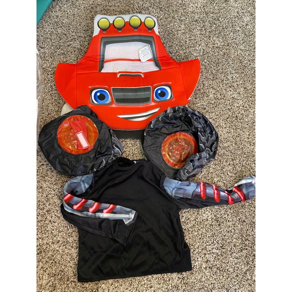 Nickelodeon Blaze and the Monster Machines Costume Kids XS Red Black 3pc Set